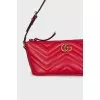 Quilted bag with gold logo