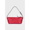 Quilted bag with gold logo