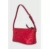 Quilted bag with gold logo