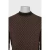 Men's merino wool printed jumper