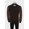 Men's merino wool printed jumper