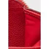 Leather wallet with branded embossing