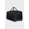 Black textile suitcase