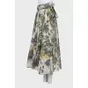 Full printed skirt with ties