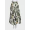 Full printed skirt with ties