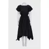 Fitted dress with decorative buttons