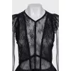 Dress with a lace top