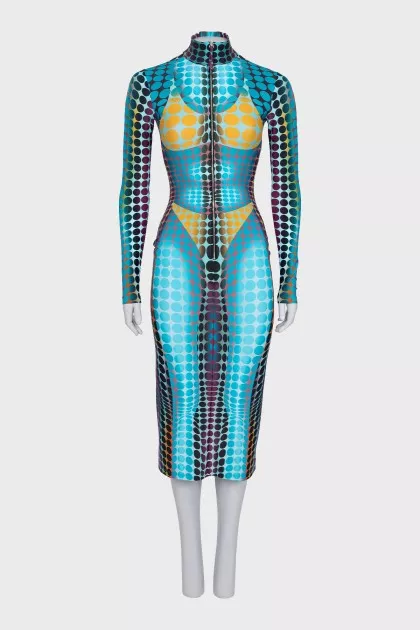Bodycon printed dress
