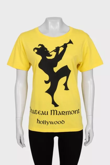 Yellow T-shirt with print