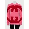 Wool jumper with brand logo