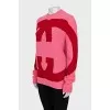 Wool jumper with brand logo