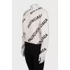 Cropped jumper with signature print