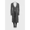 Black and white cardigan with buttons