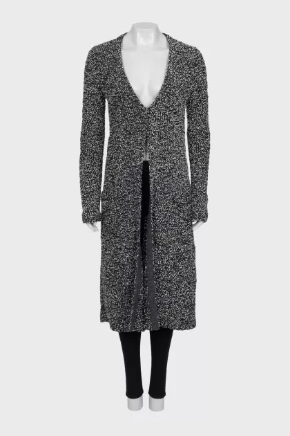 Black and white cardigan with buttons