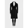Cashmere coat with removable fur