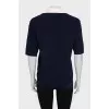 Blue polo with tag
