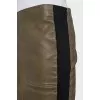 Leather skirt with side panels
