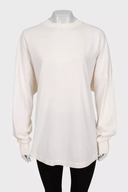 White long sleeve with a signature print
