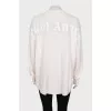 White long sleeve with a signature print