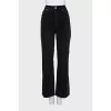 Wide leg distressed jeans with tag