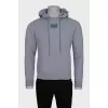 Men's gray hoodie with logo