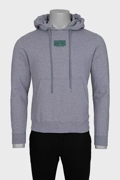Men's gray hoodie with logo