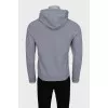Men's gray hoodie with logo