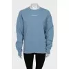 Blue sweatshirt with embroidery