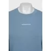 Blue sweatshirt with embroidery