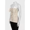 Beige top with buttons
