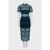 Green knitted dress