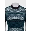 Green knitted dress