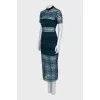 Green knitted dress