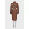 Paisley print long sleeve dress