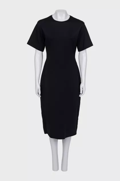 Short sleeve dress with back zipper