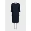Straight dress with 3/4 sleeves