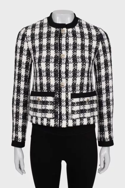 Black and white checkered jacket