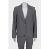 Gray wool suit with trousers