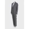 Gray wool suit with trousers