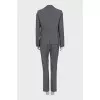 Gray wool suit with trousers