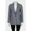 Printed button-down jacket