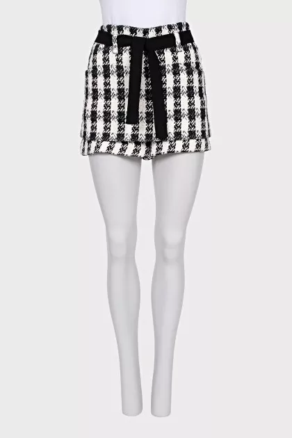 Black and white shorts