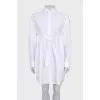 Fitted long sleeve shirt dress