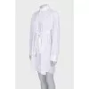 Fitted long sleeve shirt dress