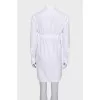 Fitted long sleeve shirt dress