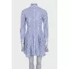 Fitted striped dress with long sleeves