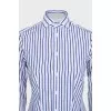 Fitted striped dress with long sleeves