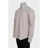 Men's straight-cut shirt with embroidered logo