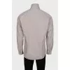Men's straight-cut shirt with embroidered logo