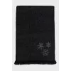Black scarf with rhinestones